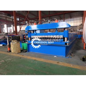 PPGI Corrugated Mental Roofing Sheet Roll Forming Machine With High Speed