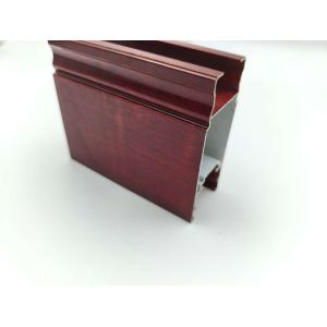 China Aluminum profiles with wood grain and colored aluminum alloy materials for doors and windows on sale