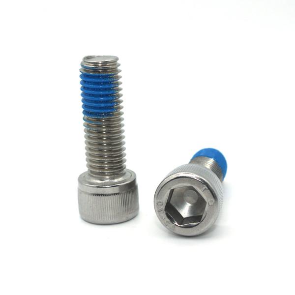 Stainless Steel SS304 Hexagon Socket Head Bolt with Blue Coating Nylon Lock