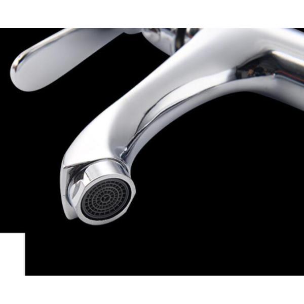Zinc Lever Handle Stylish Basin Taps Single Hole Bathroom Faucet Chrome