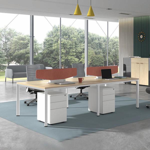 Wooden Office Table Workstation Modular Open Staff Workstations For Coworking