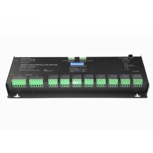 16bit 12V - 24V RGWB DMX Controller , Constant Voltage DMX512 LED Driver