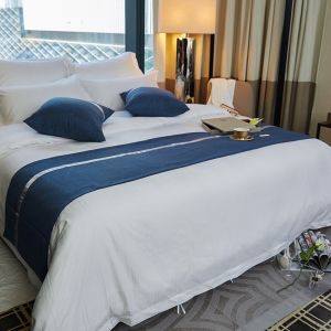 Customized Hotel Bedding Sets 100% Cotton Jacquard Hotel Patterns Bedding Linen