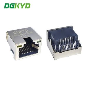 KRJ-CB4.2YGZNL Metal Shielded Dip Low Profile Rj45 Jack SMT