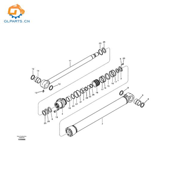 VOE14563823 VOE 14563823 Bucket Cylinder For Volvo EC360B EC330B Excavator Hydraulic Parts