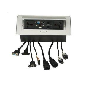 Conference Hidden Electrical Outlet Hydraulic Mechanism Smooth Operation