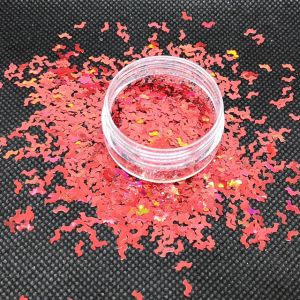 China Excellent Nail Art Effect Bugbat Shapes Holographic Halloween Glitter Bat Shape Bats Perfect for Halloween Nail Art Looks on sale