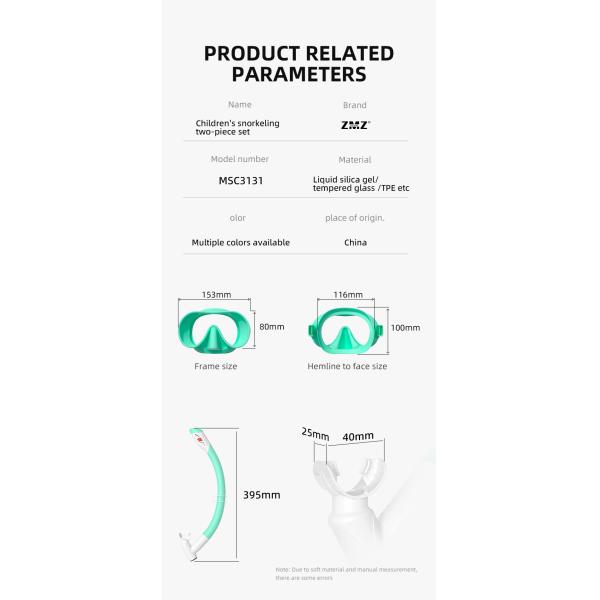 Waterproof Children'S Scuba Snorkel Mask Sets Customized