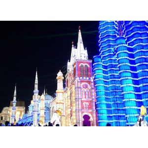 True Proportion Modern High Rise Building Lantern Display Festival Longlife