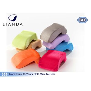 Cheap Velvet cover Memory Foam Pillows Customized LOGO for Office Nap , ROHS TUV certificate for sale
