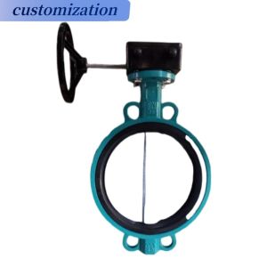 4-10 Inch PTFE Type Ductile Iron Wafer Butterfly Valve List with Stainless Steel