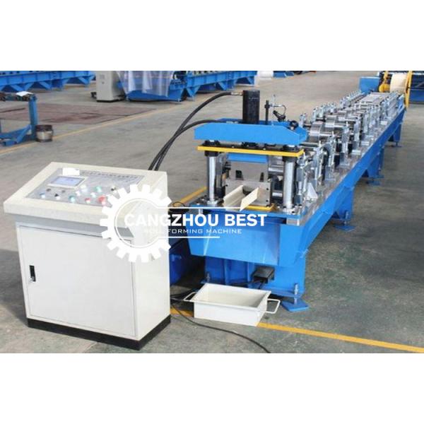 Steel Rain Water Gutter Equipment Cold Roll Forming Machine With Chain
