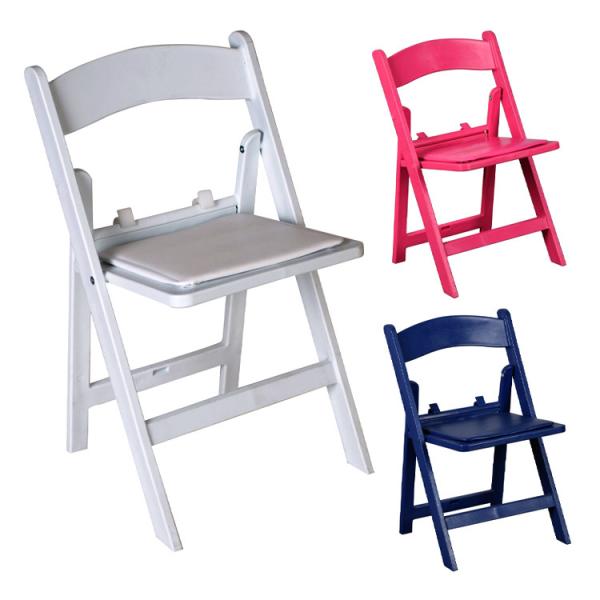 Modern Simple Small Portable White Plastic Resin Folding Dining Chairs for Hotel
