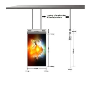 55'' Indoor Advertising Lcd Hanging Digital Signage Double Sided