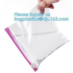 Slider Freezer Custom Transparent LDPE Plastic Waterproof k Storage Bag, Slider