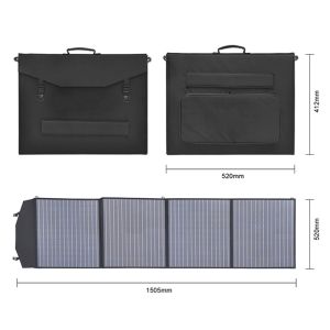 Portable Folding Mono Solar Charger 200W Foldable With 2 USB Outputs For 18v