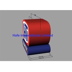 Customize 3m Led Helium Balloons Branding Logo With Blue And Red Color