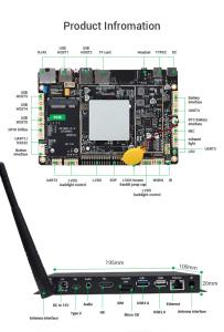 Cheap 4k Android Media Player with 10M/100M Ethernet and Optional LVDS Screen Interface 1080P Output for sale