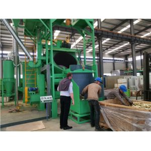 High Productivity 0.6m3 Tilt Drum Shot Blasting Machine With Steel Drum