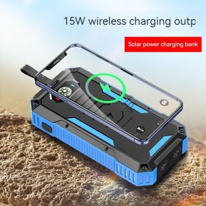 15W Output Power Private Mold Wireless Charging Solar Power Bank for iPhone