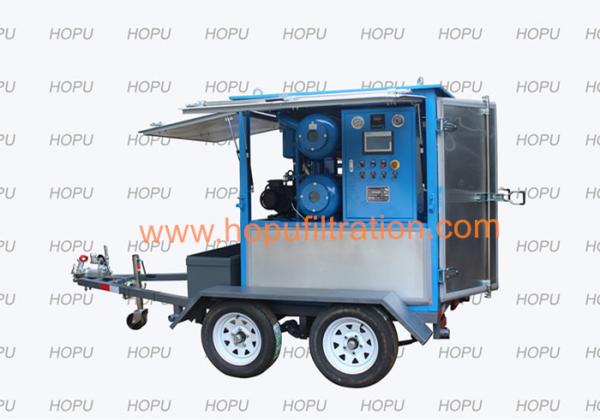 Double Stage Vacuum Transformer Oil Purifier Equipped Twin-Shaft Trailer,Insulating Oil Separator With Two Vacuum Tank