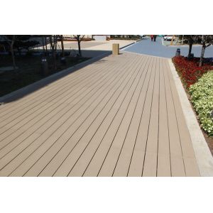 Cheap Brushed / Scratched Composite Wood Decking For Swimming Pool / Walk Road for sale