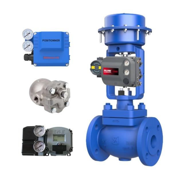 Masoneilan SVI2 Pneumatic Control Valve Positioner and Spirax Steam Trap for