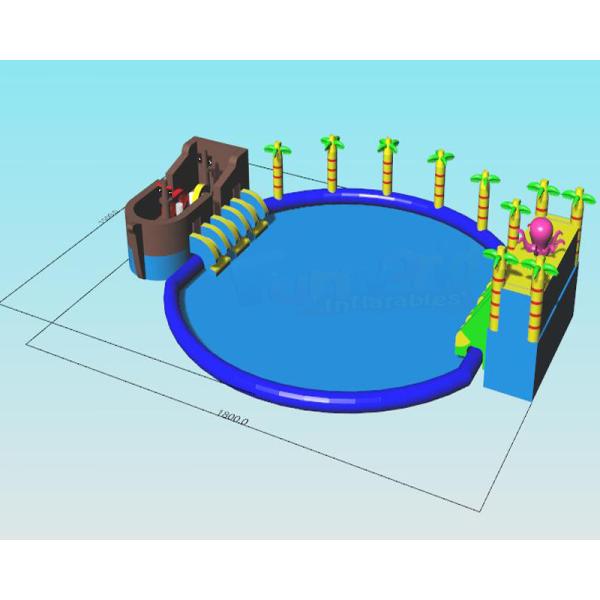 Octopus Ocean Water Park Inflatable Pool Slide Commercial Grade Combo Games