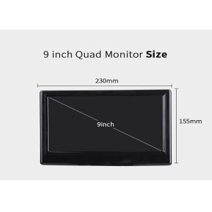 Cheap 9 Inch Car TFT LCD Monitor Split Screen Quad 4 Channel Headrest RearView Display for sale