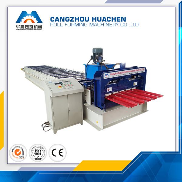 Quality Colored Steel Trapezoidal Roofing Sheet Roll Forming Machine PPGi GI Material wholesale