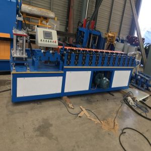 0.8mm Thickness Blue Shutter Door Forming Machine With Servo Feeding