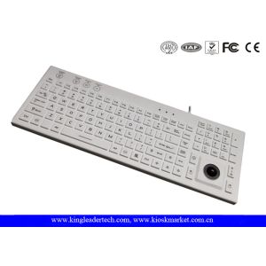 Custom CE FCC White Backlight Silicon Keyboard With Trackball