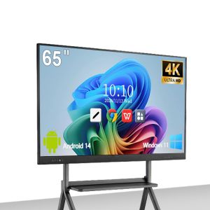 4K Interactive Touch Screen 1MM Zero Bond Tempered Glass Interactive White Board