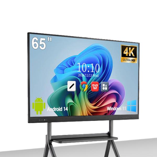 Quality 4K Interactive Touch Screen 1MM Zero Bond Tempered Glass Interactive White Board wholesale