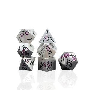 Zinc Alloy Polygonal Plum Blossom Metal Dice Suite Dragon And Dungeon DND