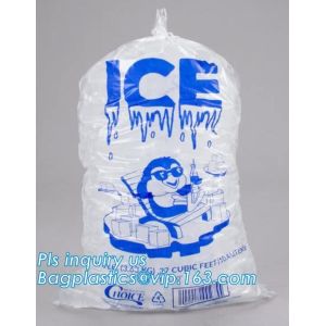 disposable ice bag, plastic ice cube bag, disposable ice cooler bag, wicket