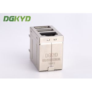 CAT 5e Magnetic RJ45 Jack With Dual Deck USB A Type Combo 2X1 RJ45 + 2 USB