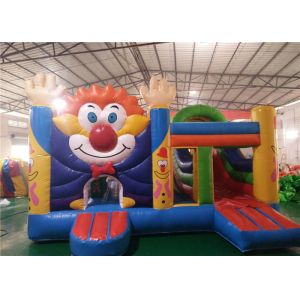 Slide Huge Commercial Bounce House Smiling Face Image Lead Free Strong Struture