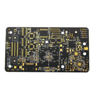 Cheap Rigid Fast Turn Black Soldermask PCB 1.55mm Hard Gold Finger 30u&quot; 6 Layer for sale