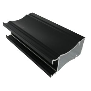 China Sliding Window Frame Office Building Materials 6m Black Anodized Aluminum Profiles on sale