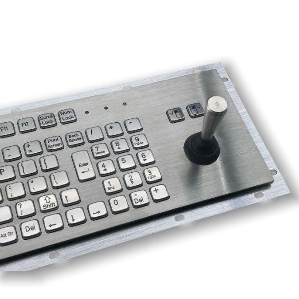 Ip65 /IK07 Waterproof dustproof Industrial Stainless Steel Keyboard With 8 Directions Operating Lever Stick Rear Panel Mounted -40℃