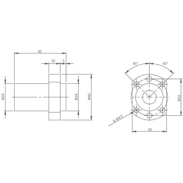 Nema 17 (42mm) hybrid ball screw stepper motor 1.8° Step Angle Voltage 2.1 / 3.7V Current 1A,4 Lead Wires