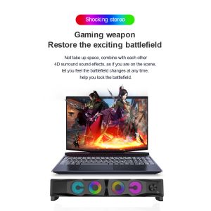 Multimedia Portable 2.0 Channel USB PC Powered RGB Gaming Computer Speakers for