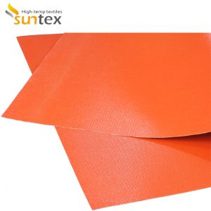 Double Sided Silicone Coated Fiberglass Fabric Alkali Free Grey Color High