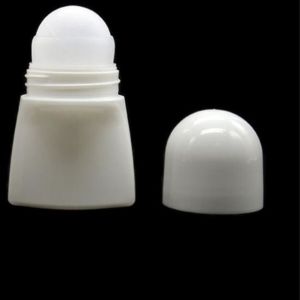 50g Flat Shape Roll On Deodorant Bottles Containers With PP Roller 60 X 48.5MM