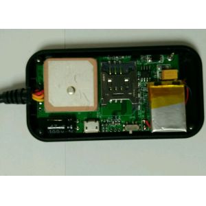Black Small auto gps tracker device for motorcycle With Mileage statistics