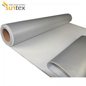 China SUNTEX One Side Silicone Coated Fiberglass Cloth Steam Pipe Insulation Material on sale