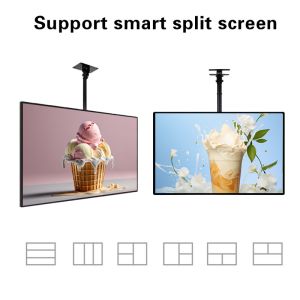 43 Inch Wall Mount Backlit Menu Board - All Black Right Angle Integrated Digital