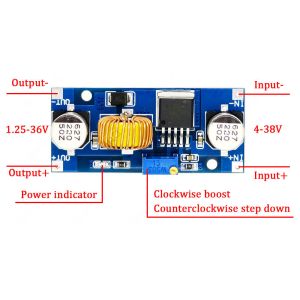5A DC Boost Converter Module 4-38V Adjustable Step down Power Supply 96%