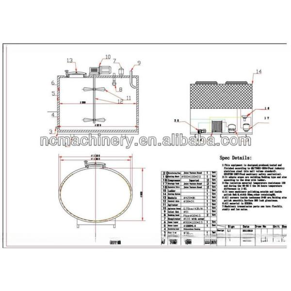 Stainless Steel Milk Chilling Tank for Dairy Processing Line